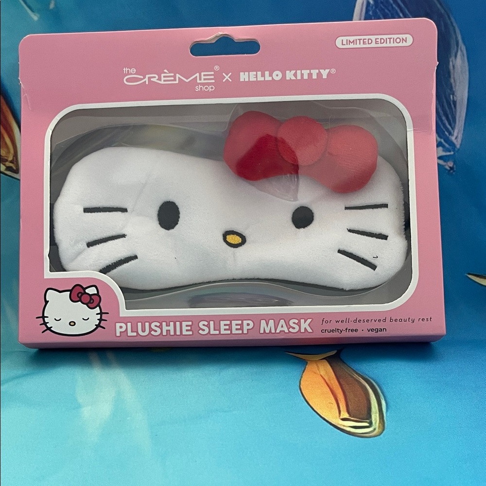 Hello Kitty Plushie Sleep Mask - White and Red